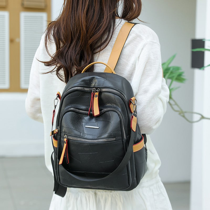 Versatile Multi-Functional Leather Backpack Bowlift