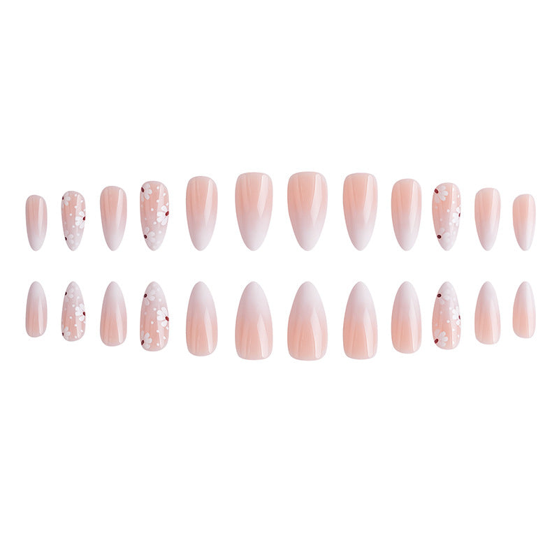 Floral Design Stiletto Press-On Nails