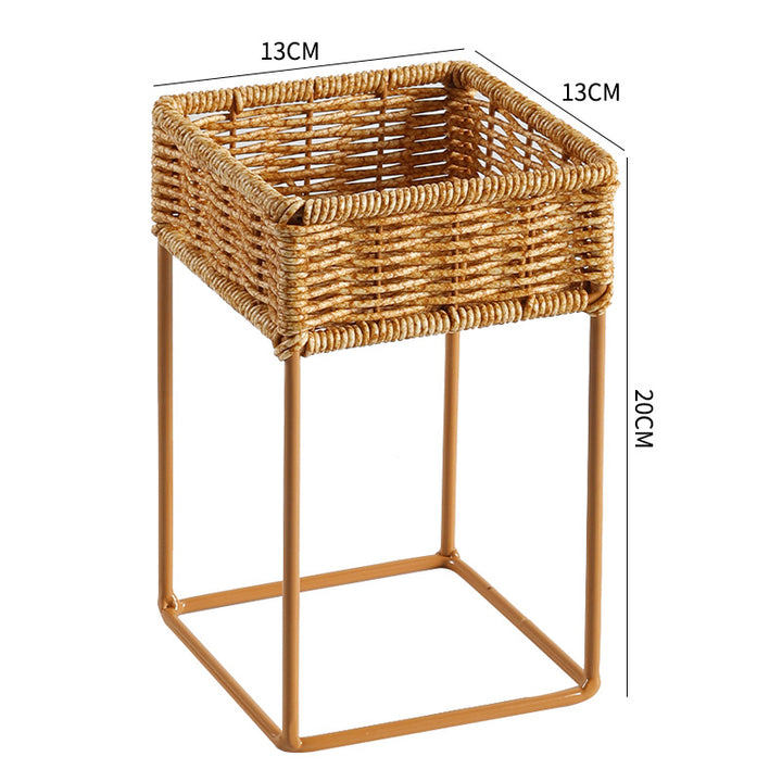 Stylish Woven Plant Holder with Stand Bowlift