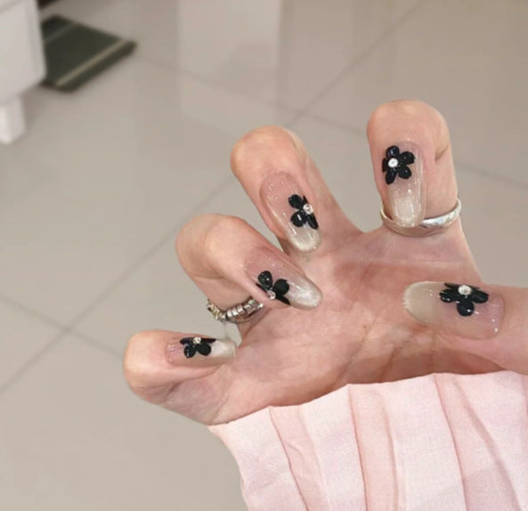 Artistic Floral Press-On Nails
