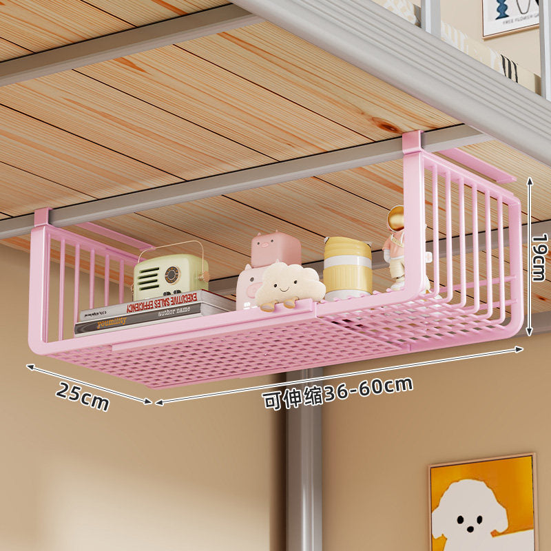 Under-Bed Hanging Storage Basket Rack