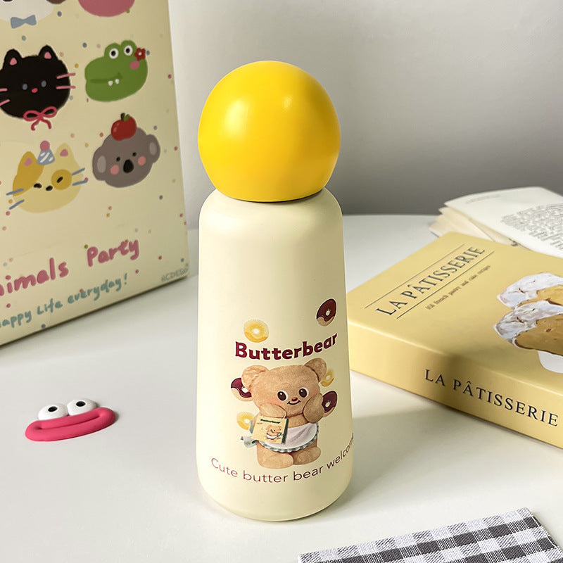 Ladies Insulated Drinking Bottle with Fun Animal Design and Ergonomic Design Bowlift