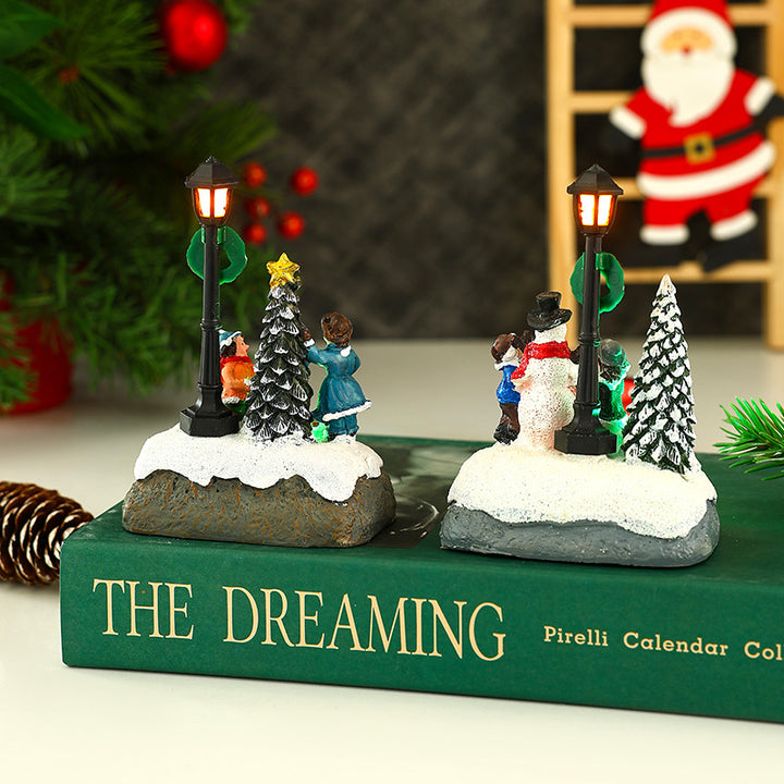 Nostalgic Christmas village scene Bowlift
