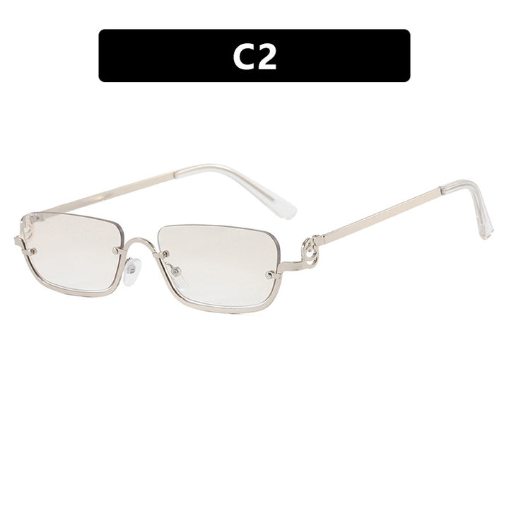 Women Fashionable Square Sunglasses with Elegant Metal Frame Bowlift