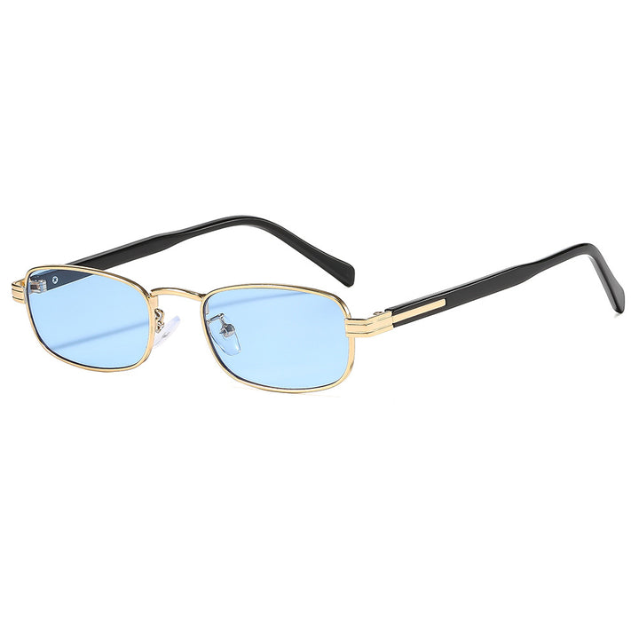 Ladies fashionable sunglasses with stylish metal frame and orange lenses Bowlift
