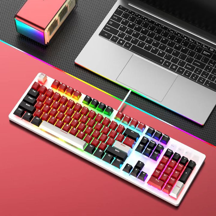 RGB Backlit Mechanical Gaming Keyboard and Mouse Set Bowlift