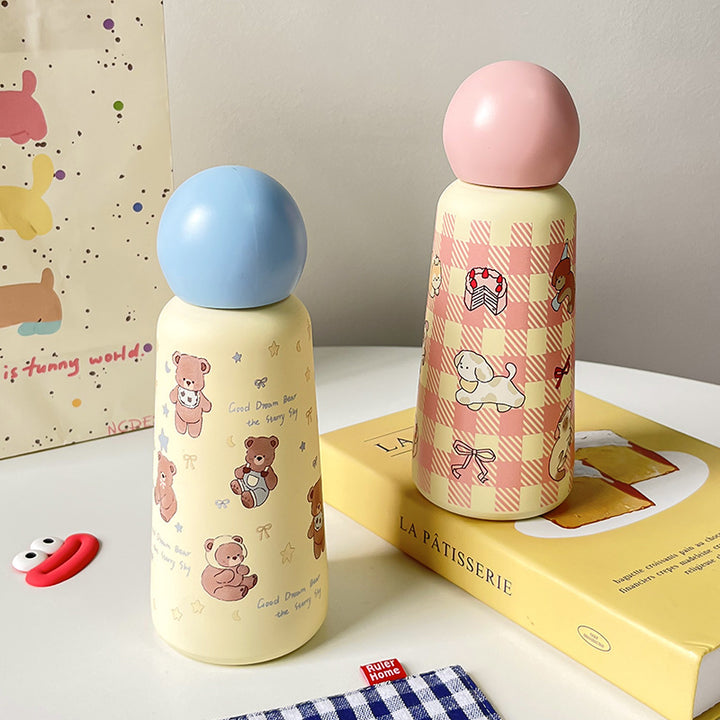 Women's Insulated Bottle with Cute Bear Design Bowlift