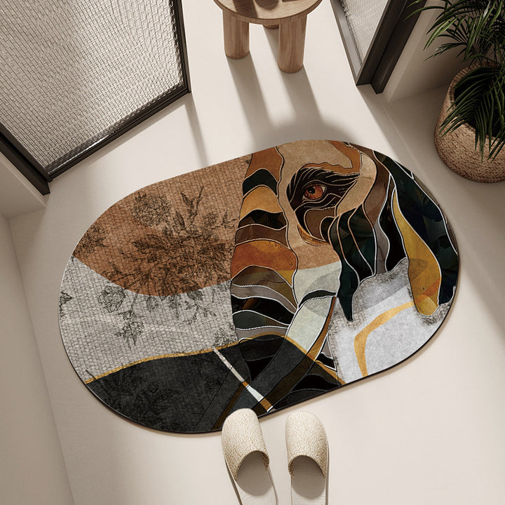 Artistic Horse-Themed Bath Mat Bowlift