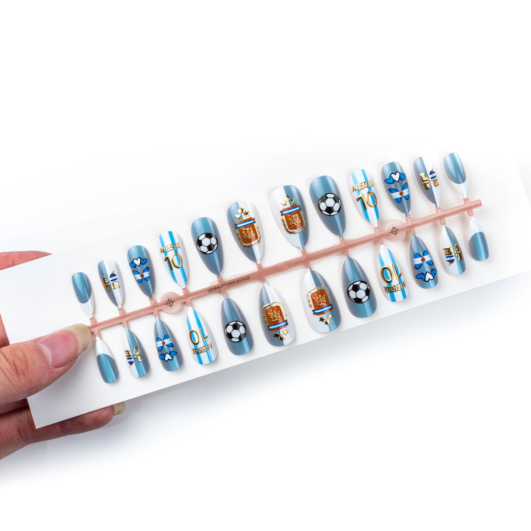 Glamorous Sporty Artificial Nail Set Bowlift