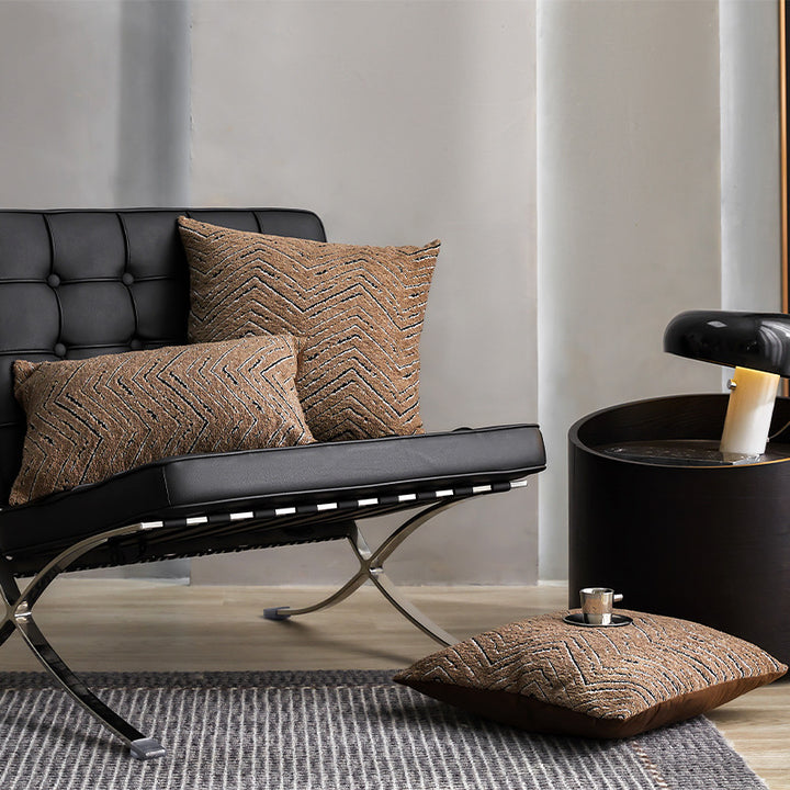 Textured Geometric Throw Pillow