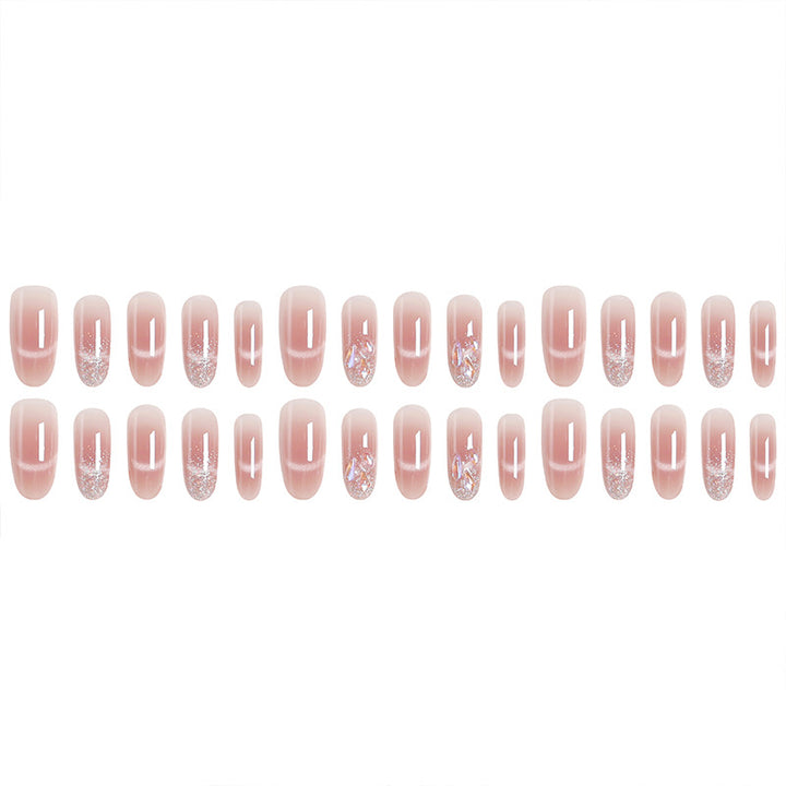 Artificial nail set with sparkling glitter accents Bowlift