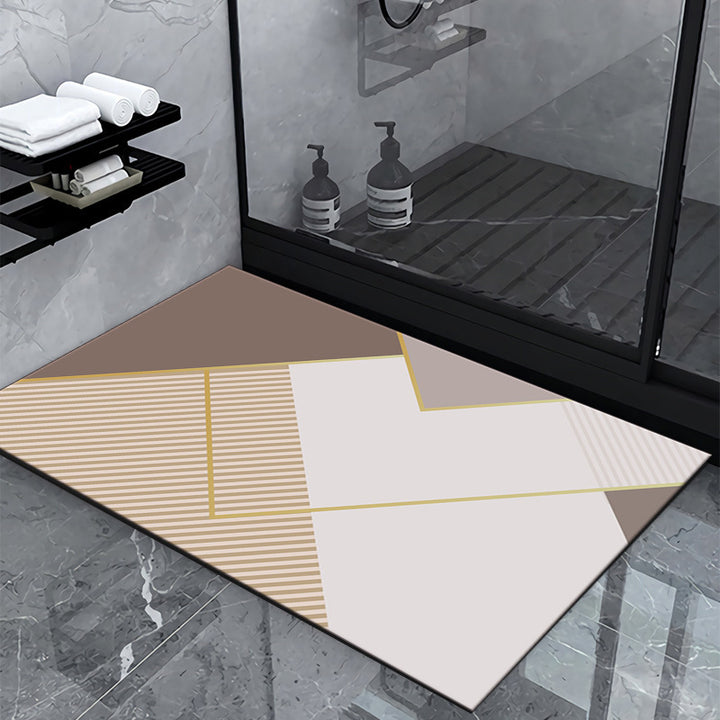 Geometric Pattern Bathroom Mat Bowlift