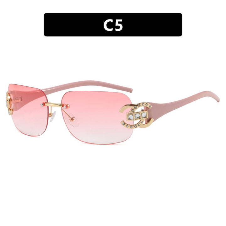 Women's fashionable sunglasses with luxurious geometric frame and protective UV filter Bowlift