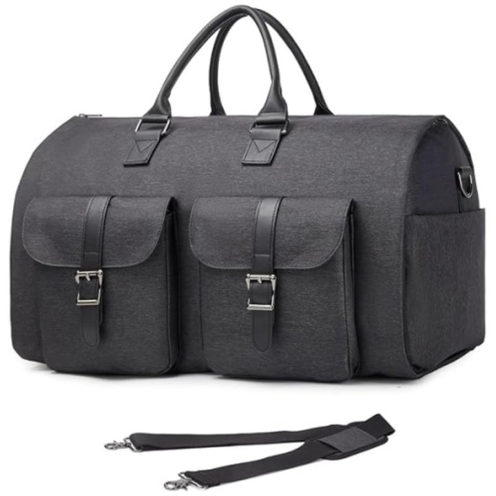 Premium Leather Weekender Duffle Bag Bowlift