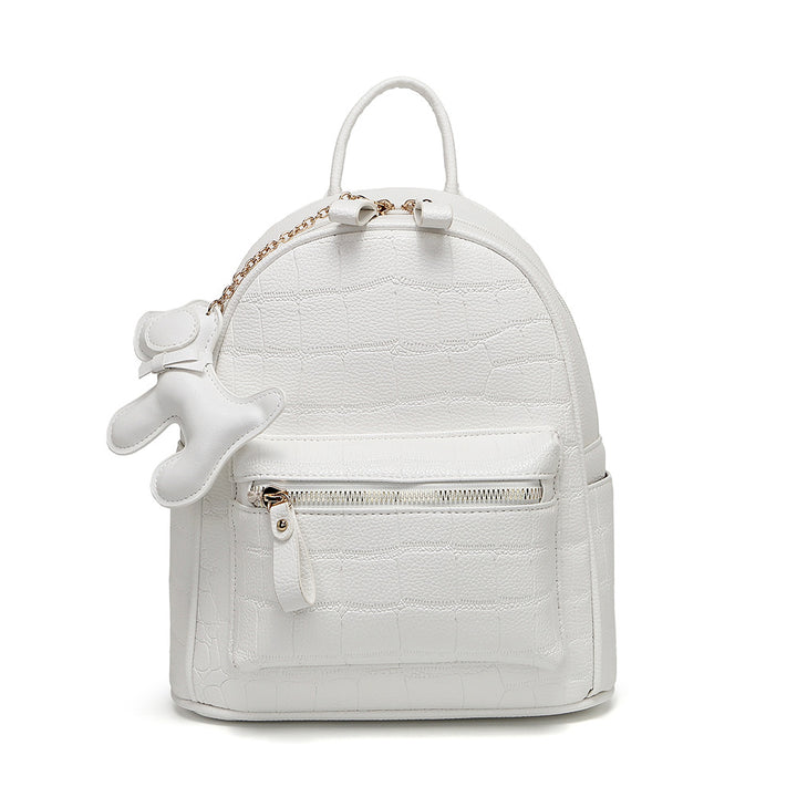 Crocodile-Embossed Mini Chic Backpack Bowlift