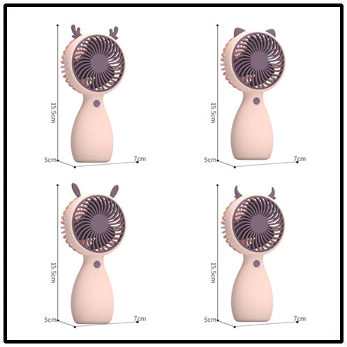 Ladies Portable Mini Fan with Animal Design Bowlift