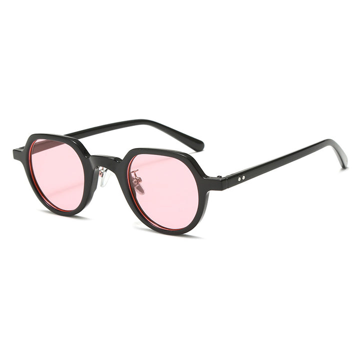 Women's round sunglasses with modern plastic frame and UV protection Bowlift