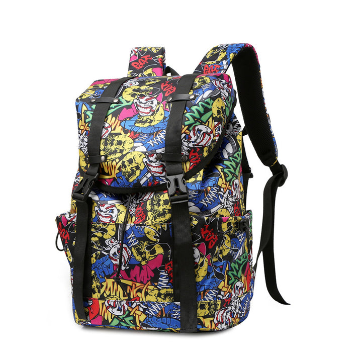 Stylish Leaf-Patterned Backpack Bowlift