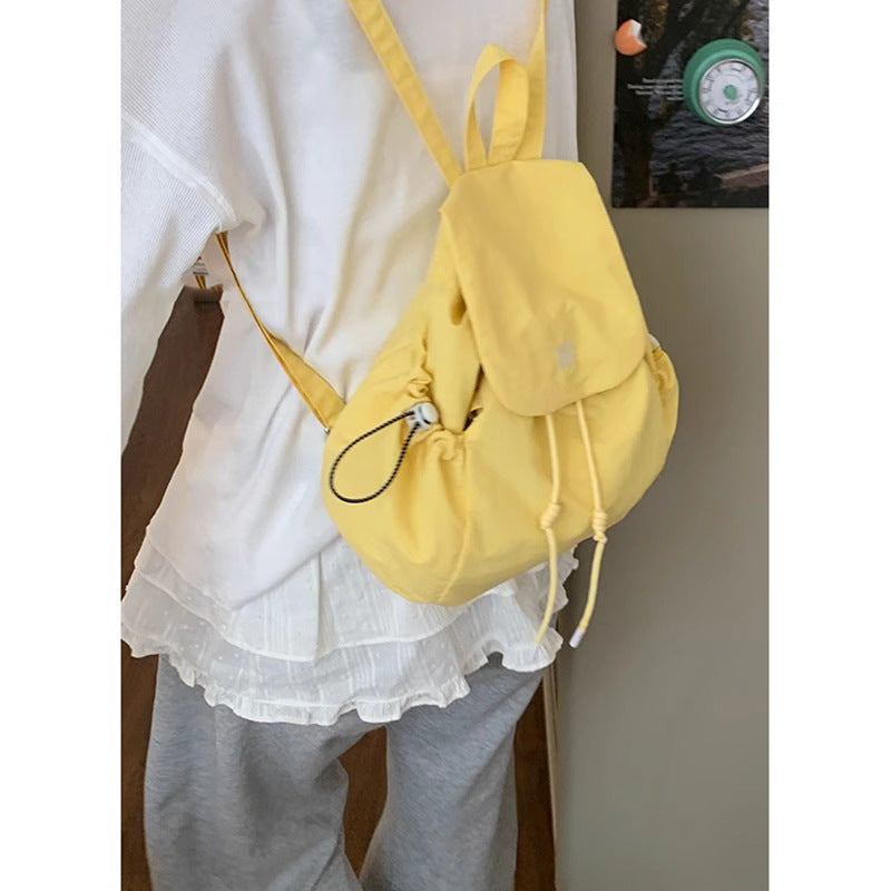 Casual Checkered Drawstring Backpack Bowlift