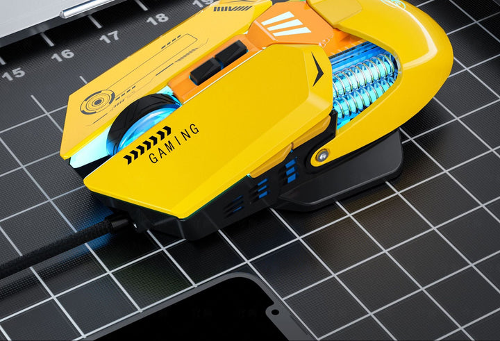 Ergonomic Wired Gaming Mouse with Customizable RGB Lighting Bowlift