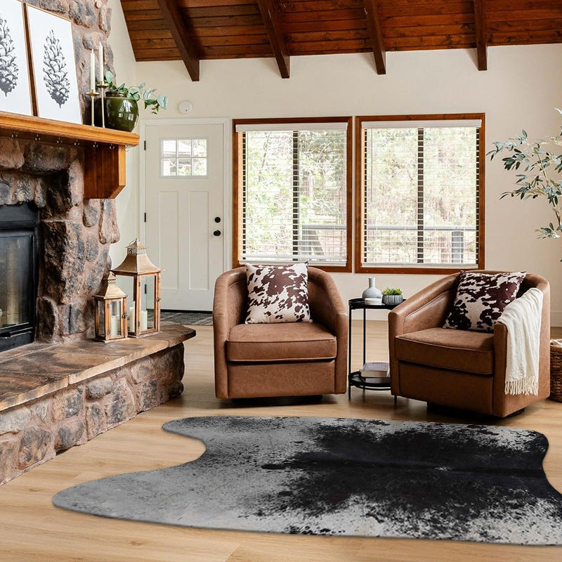Rustic Hide-Shaped Area Rug Bowlift