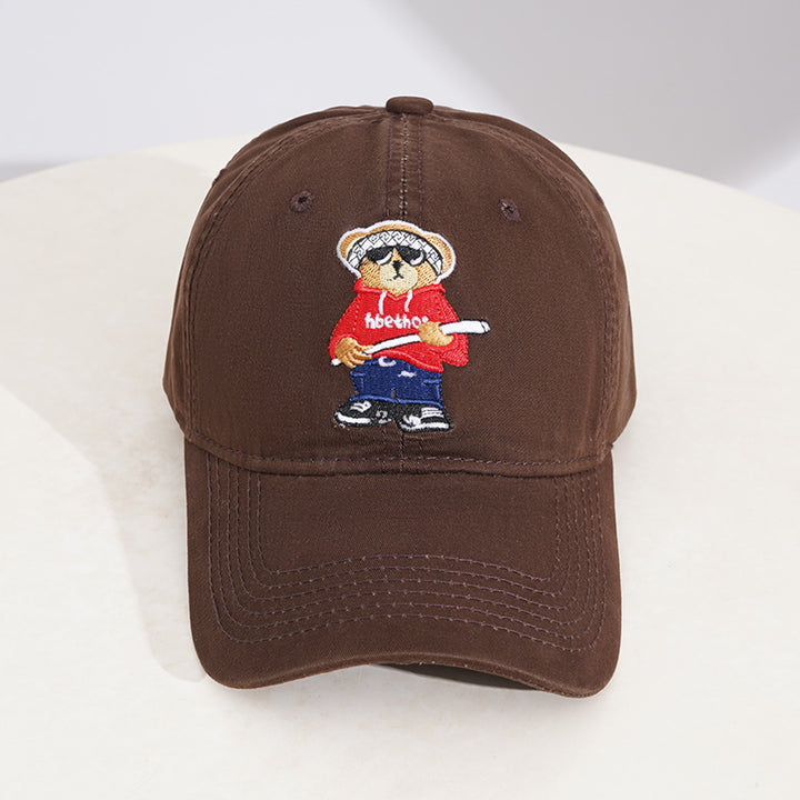 Men's Embroidered Cartoon Character Baseball Cap Bowlift