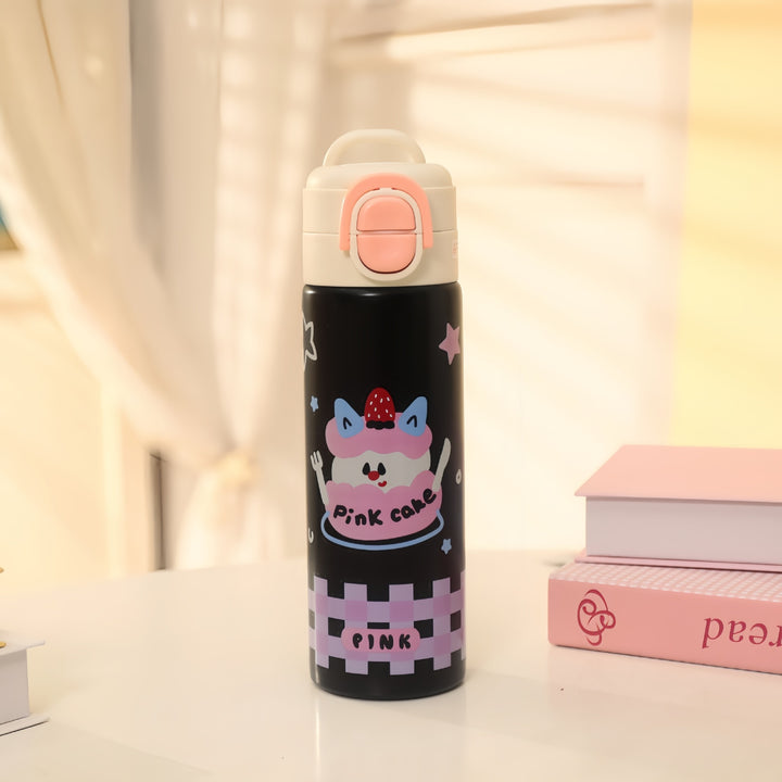 Ladies Insulated Drinking Bottle with Playful Design Bowlift
