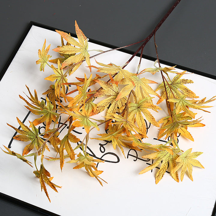 Decorative Faux Maple Leaf Stem for Home Decor