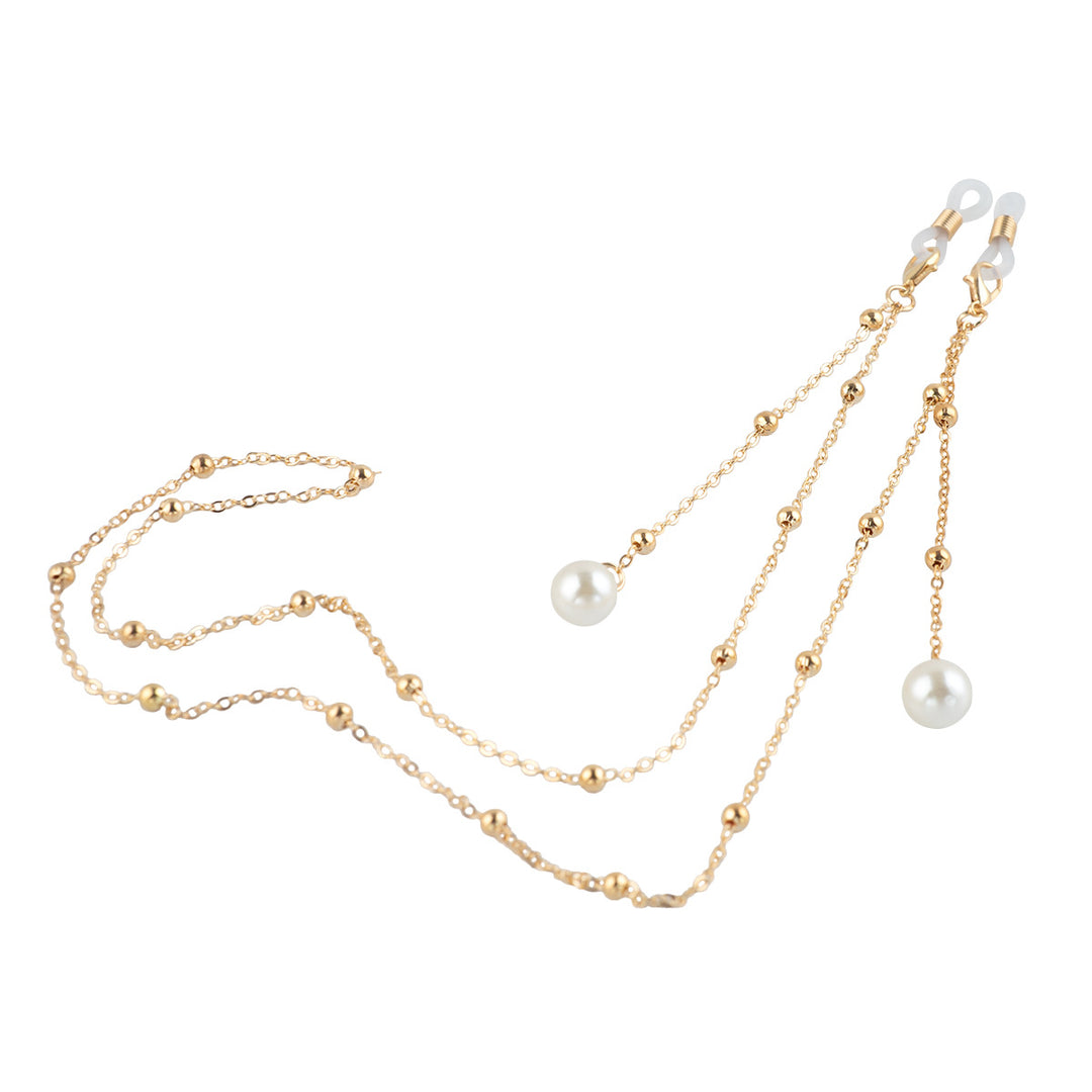 Elegant Pearl-Accent Eyewear Chain Bowlift