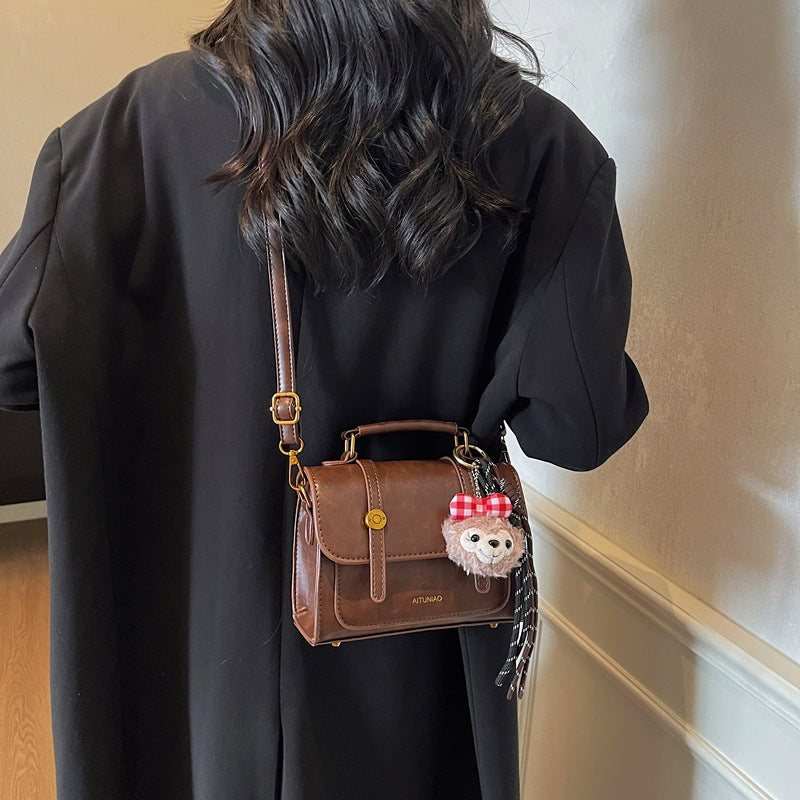 Compact Leather Handbag Bowlift