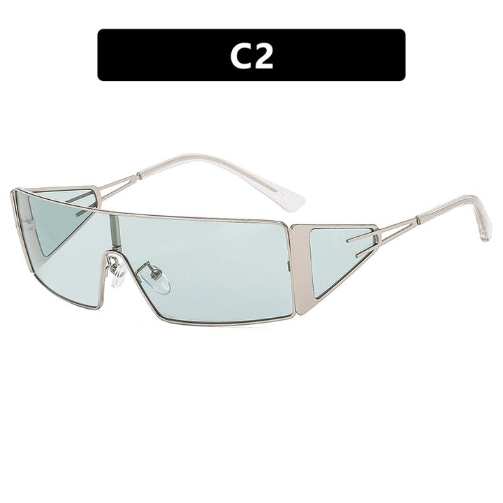 Women geometric sunglasses with futuristic design and durable frame Bowlift