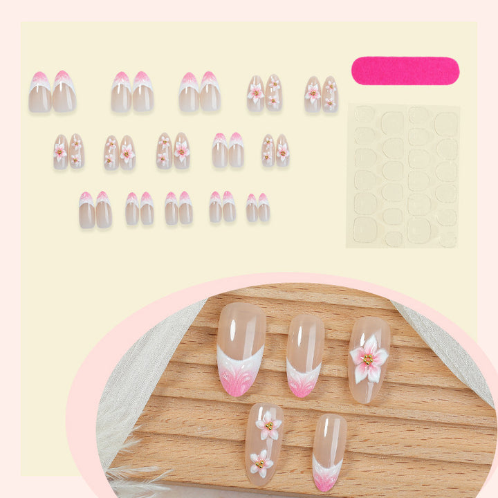 Floral-Themed Press-On Nail Set