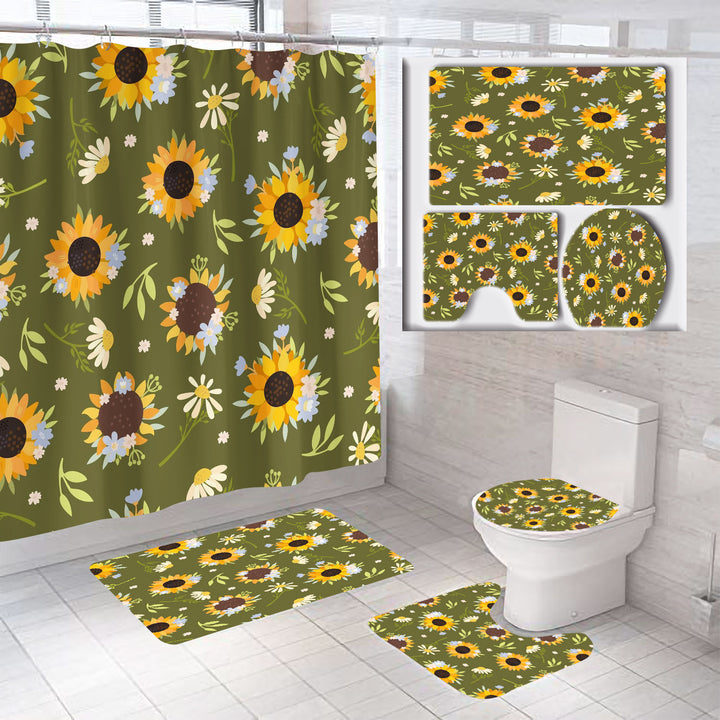 Floral Theme Bathroom Décor Set Bowlift