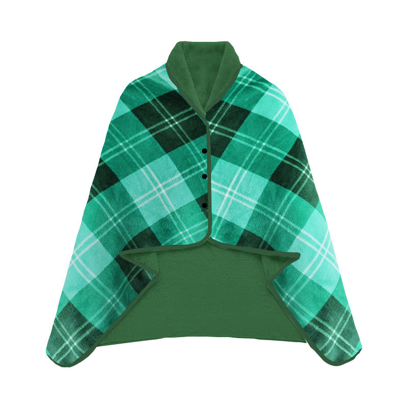 Women Comfortable Throw Blanket with Checkered Pattern Bowlift