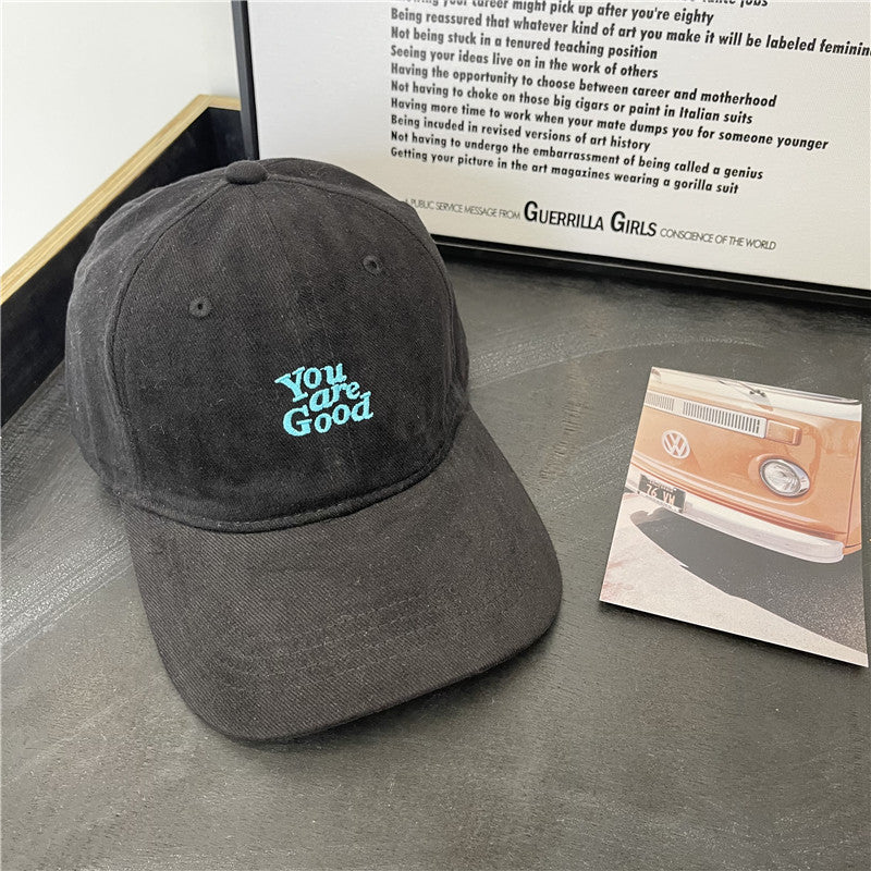 Women's Corduroy Graphic Baseball Cap Bowlift