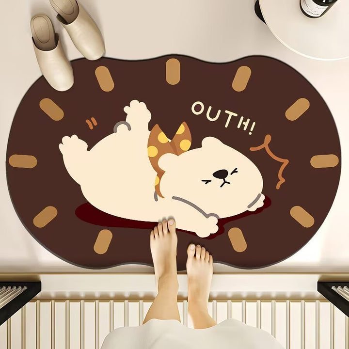 Cute Cartoon Bear Bath Mat Bowlift