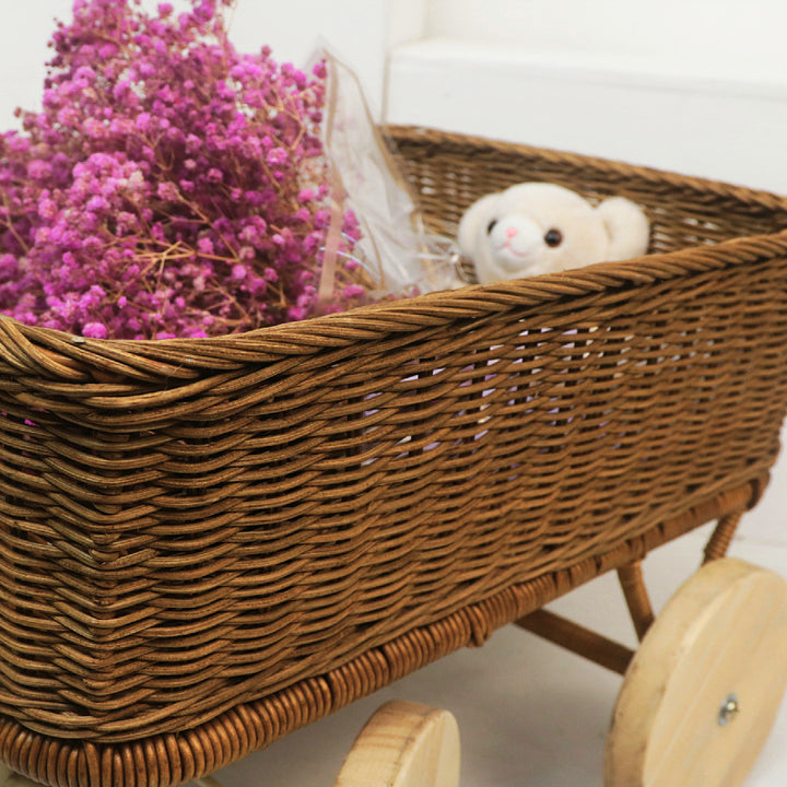 Handcrafted Woven Storage Cart Bowlift