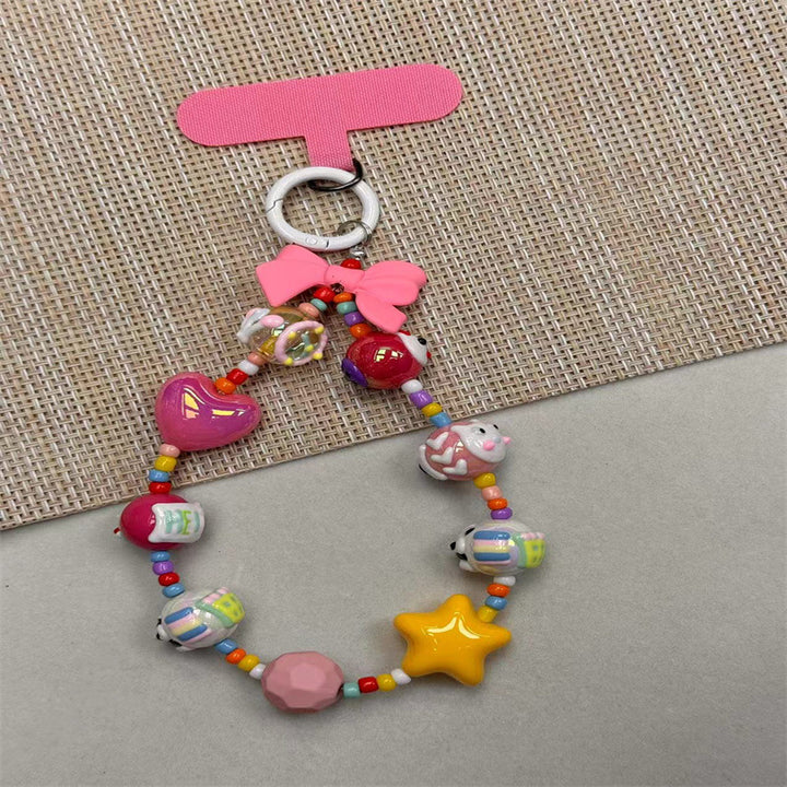 Colorful Beaded Charm Keychain Bowlift 1790135618