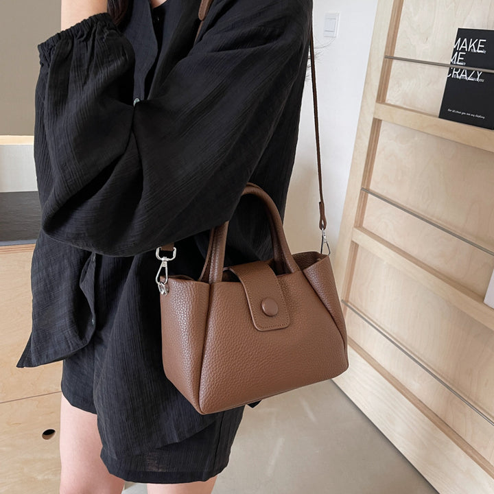 Compact Textured Handbag Bowlift
