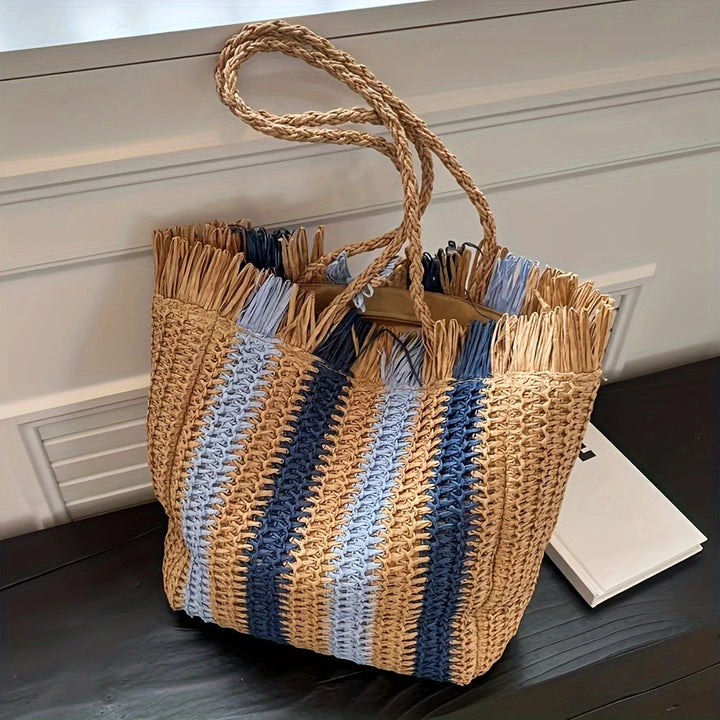 Handbag Made of Braided Natural Material Bowlift