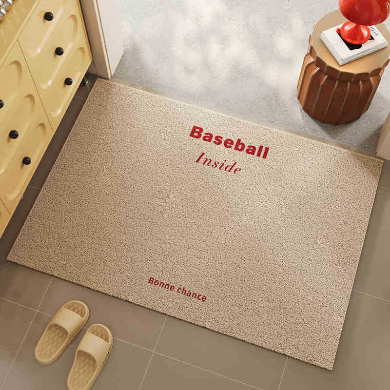 Indoor Baseball-Themed Welcome Mat