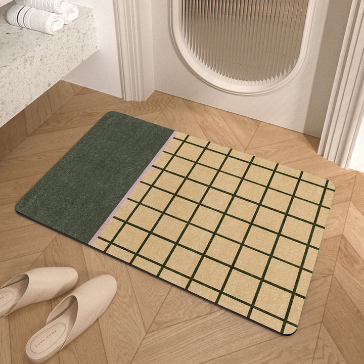 Geometric Pattern Soft Bath Mat Bowlift