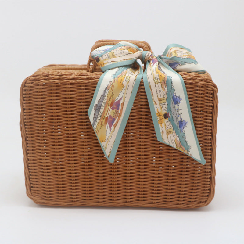 Handcrafted Woven Picnic Basket Bowlift