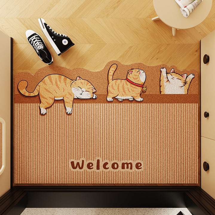 Cat-Themed Welcome Doormat