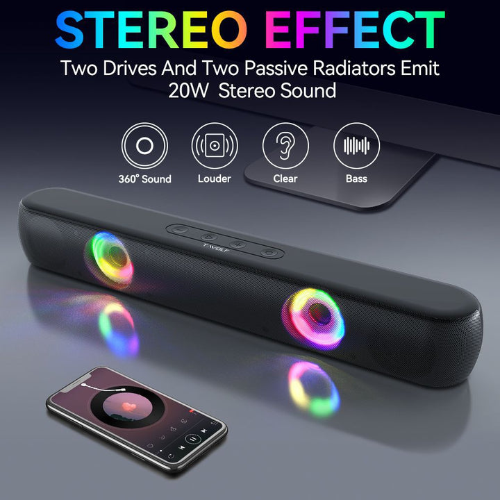Bluetooth Speaker with RGB Lighting Bowlift