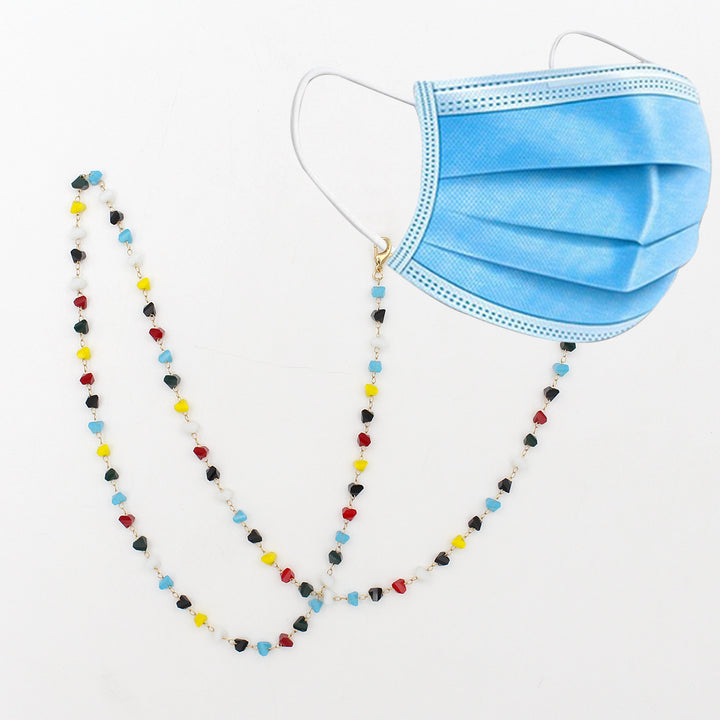 Heart Shaped Beaded Eyewear Chain Bowlift