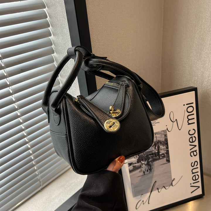 Structured Leather Handbag Bowlift
