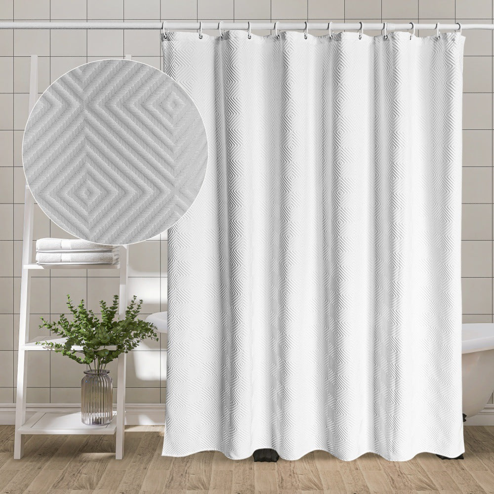 Textured Waterproof Shower Curtain Bowlift