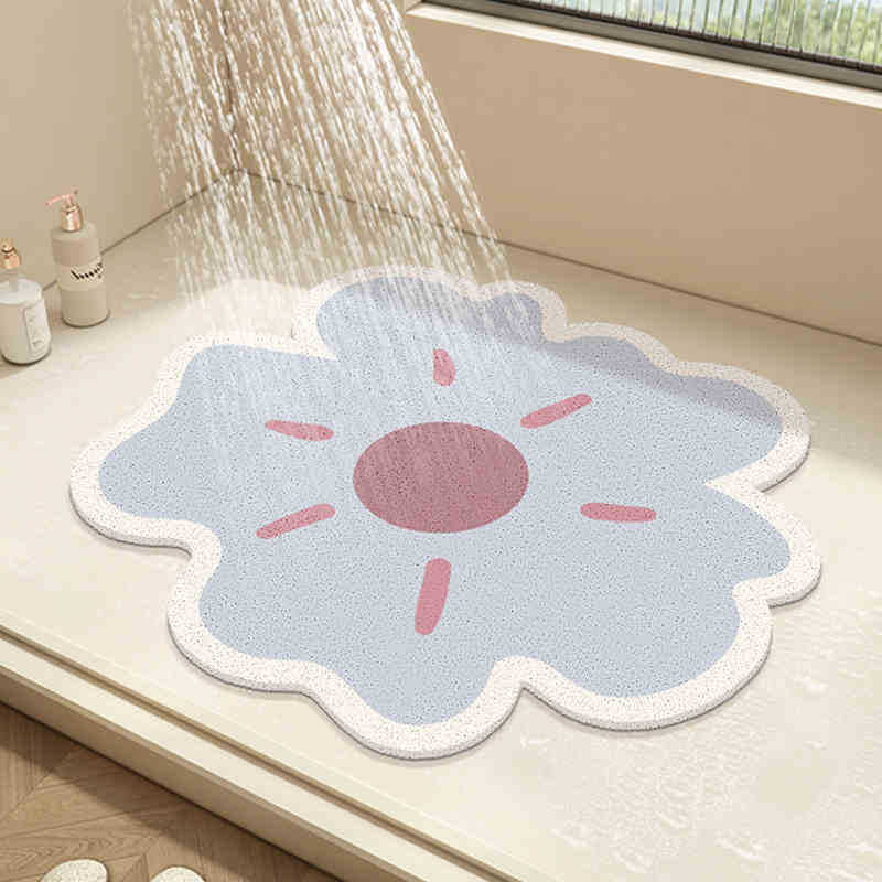 Floral Design Bath Mat Bowlift