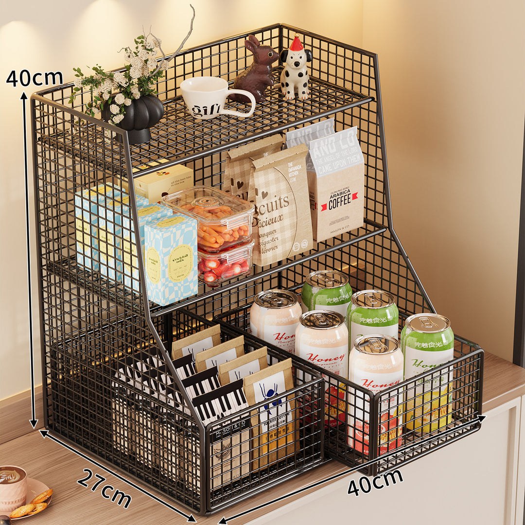 Rustic Two-Tier Storage Shelf Bowlift